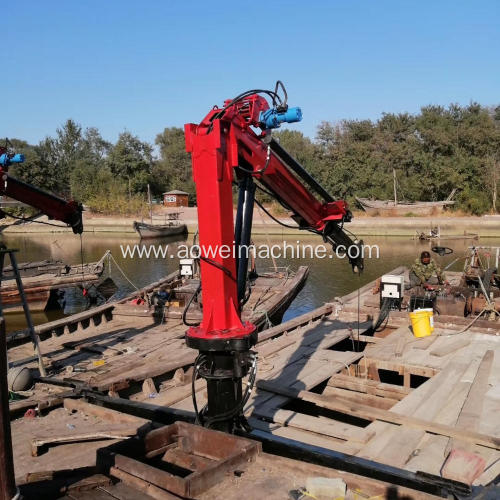 Ship boat marine trailer vessel mini lifting Crane towable boom lift design for sale